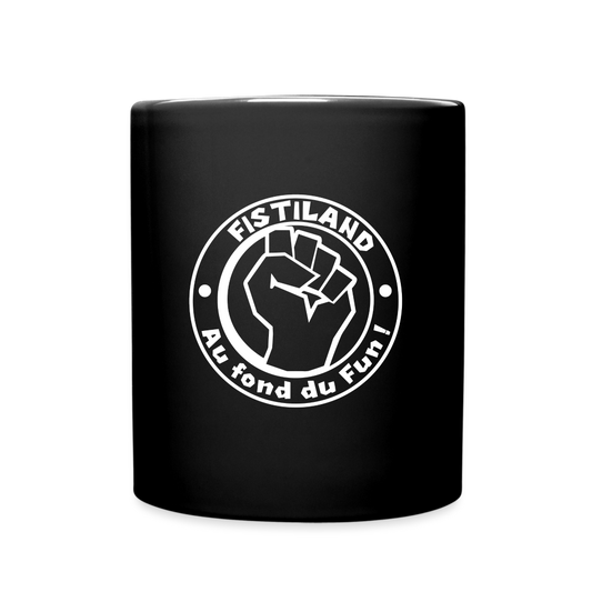 Mug Noir FISTILAND Logo Circulaire Blanc - noir