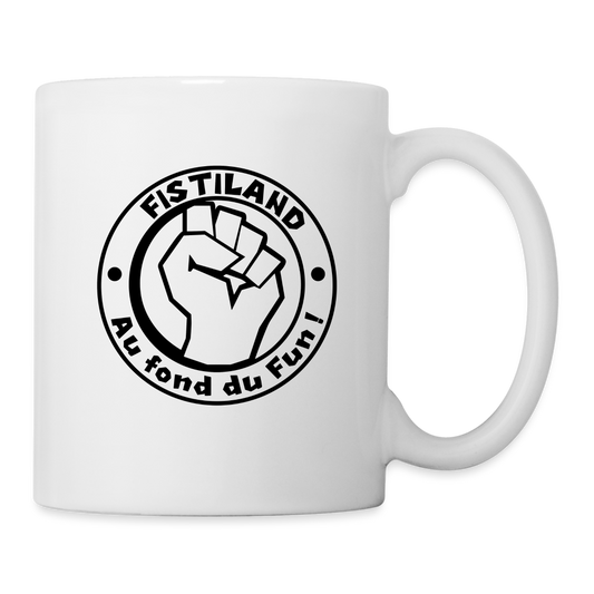 Mug FISTILAND Blanc Logo Circulaire Noir - blanc