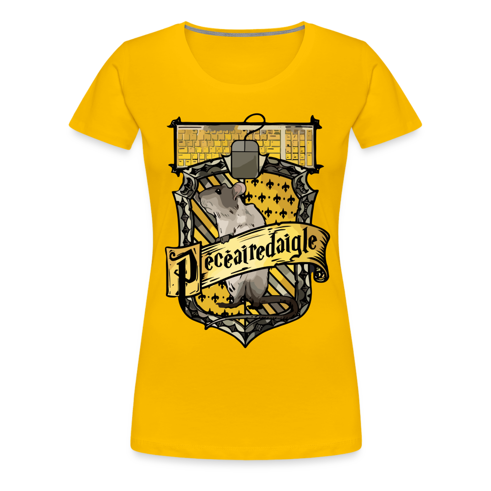 T-shirt Femme Jaune PECEAIREDAIGLE - Big Logo - jaune soleil