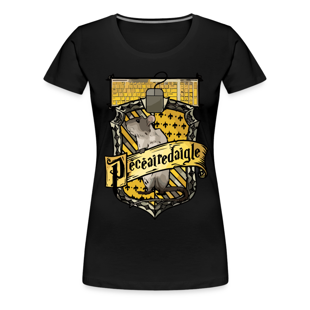 T-shirt Femme Noir PECEAIREDAIGLE - Big Logo - noir