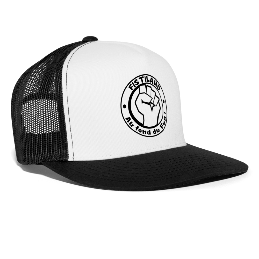 Casquette Trucker Noire FISTILAND Logo Circulaire Noir - blanc/noir