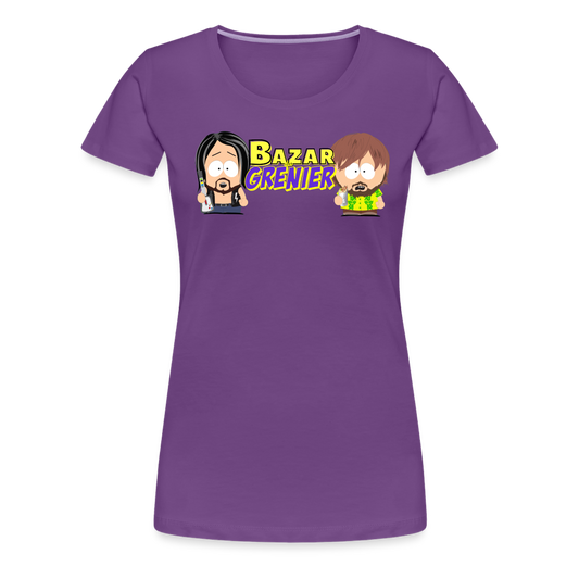 T-shirt Femme Violet Bazar Du Grenier SP 3 - violet