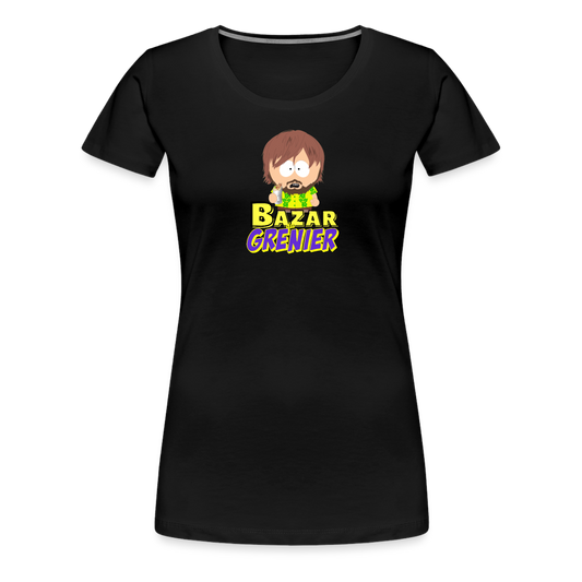 T-shirt Femme Noir Bazar Du Grenier SP - noir