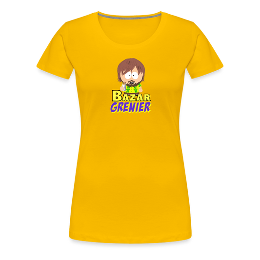 T-shirt Femme Jaune Bazar Du Grenier SP - jaune soleil